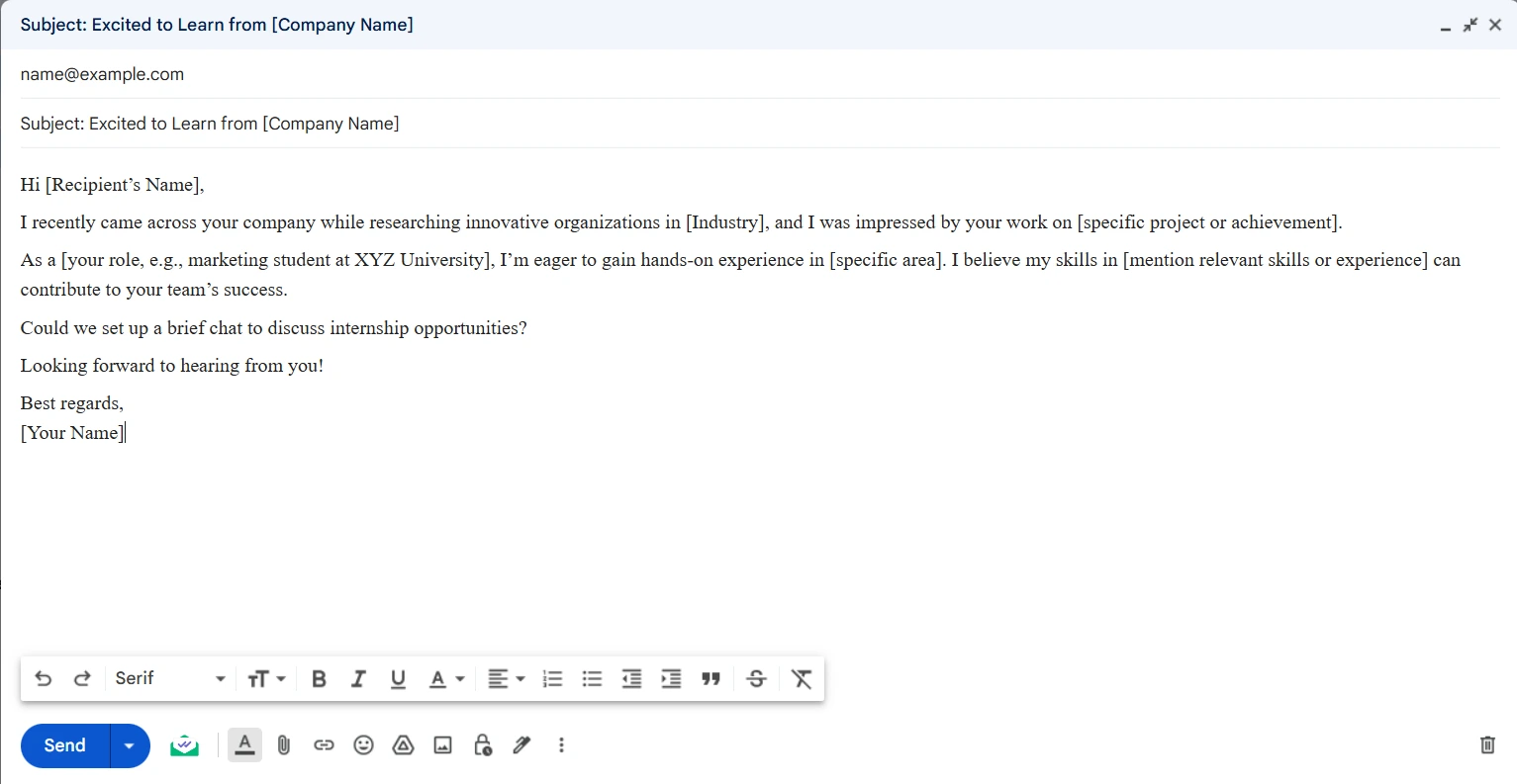 How to Write a Cold Email for an Internship